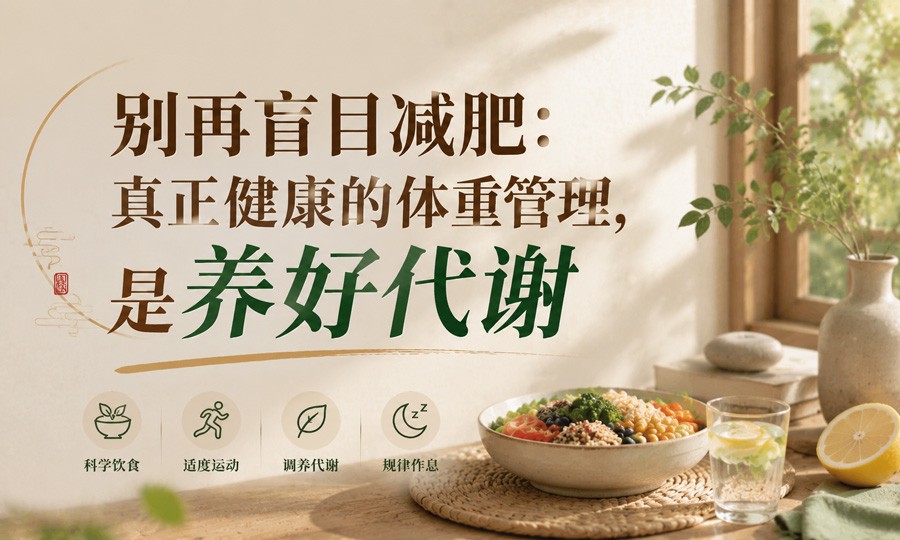 别再盲目减肥：真正健康的体重管理，是养好代谢-尚静源药食同源